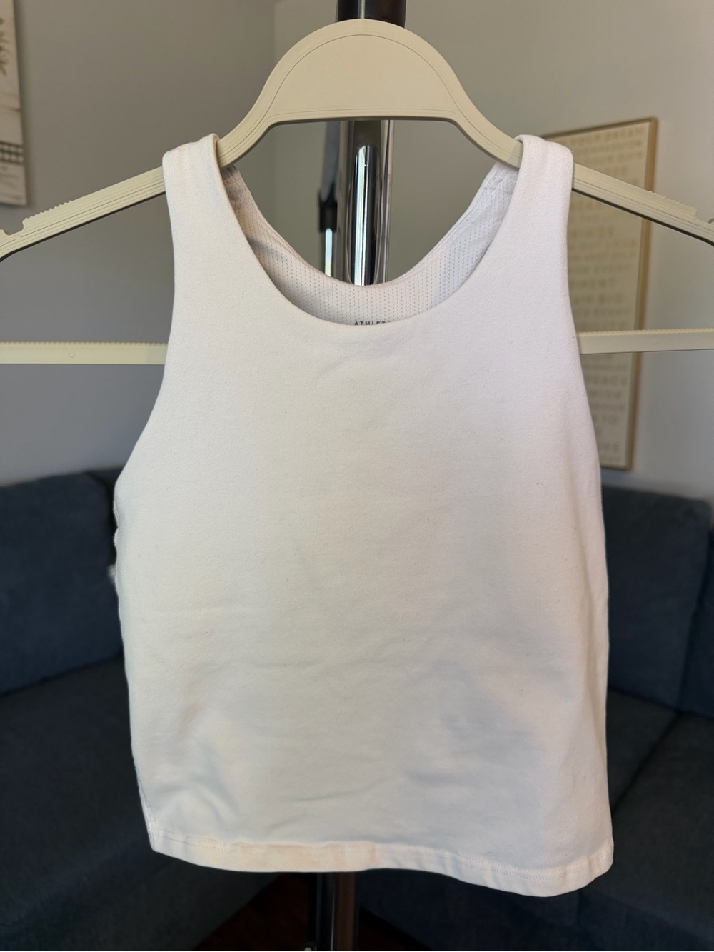 Athleta White Racerback Tank Top
